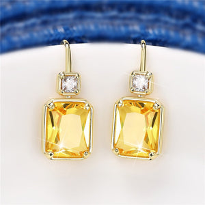 Azu Yellow Gem Dangle Earrings