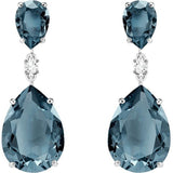 Drop-shaped Zircon Dangle Earrings