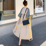 Viviana Patchwork Color Women Mid-length Trench