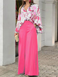 Martina Lantern Sleeve Shirt & Straight Pant Suits