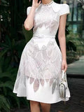 Mia Lace Embroidery Dress