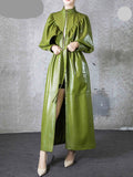 Maxi Soft Faux Leather Trench Coat