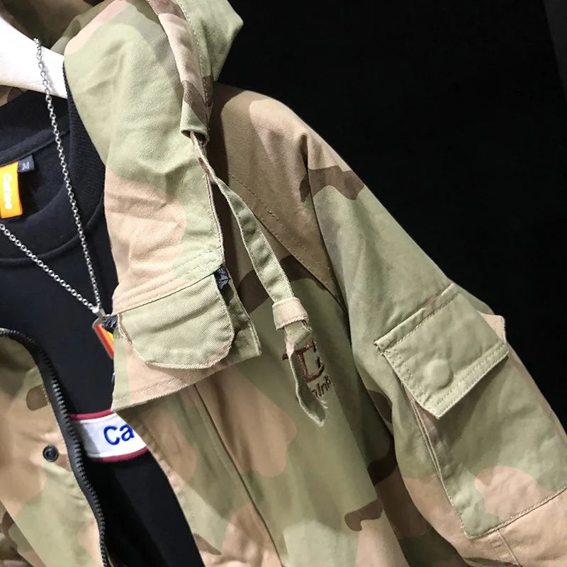 Camouflage Padded Long Jacket