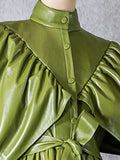 Maxi Soft Faux Leather Trench Coat