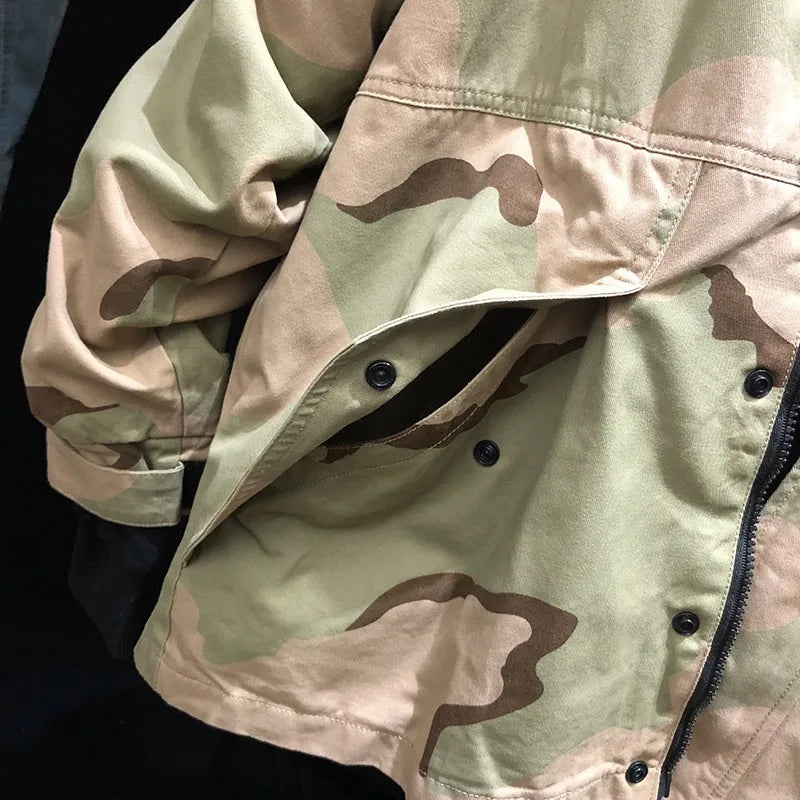 Camouflage Padded Long Jacket