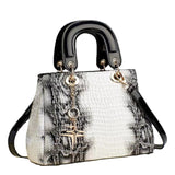 Big Tote Leather Animal Embossed Handbag