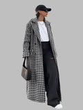 Gingham Lapel Trench Jacket