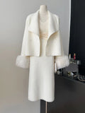 Vintage Knitted 2 Piece Set Sweater Jacket + Long Skirt