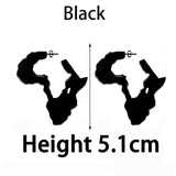 African Map Big Earrings