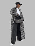 Gingham Lapel Trench Jacket