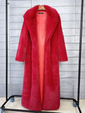 Solid Cozy Long Fluffy Faux Fur Coat