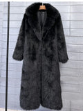 Solid Cozy Long Fluffy Faux Fur Coat