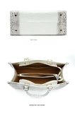 Large Capacity Crocodile Leather Handbag