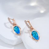 Romilly Natural Blue Zircon Drop Earrings