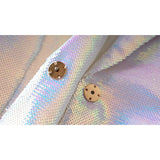 Iridescent 2PCS White Blazer Shorts Suit