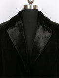 Winter Black Long Warm Fluffy Faux Fur Coat