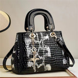 Big Tote Leather Animal Embossed Handbag