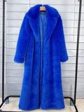 Solid Cozy Long Fluffy Faux Fur Coat