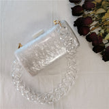 White Shell Acrylic Handbag