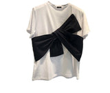 Neploe Bow-Knot Contrast Color T Shirts Women