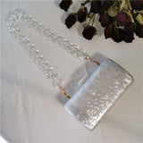 White Shell Acrylic Handbag