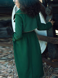 Lia Mid-length Green Trench Coat
