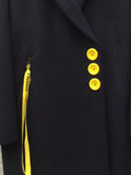Bria Notched Collar Asymmetrical Coat