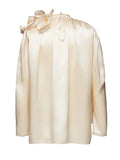 Carla V Neck Long Sleeve Vintage Pullover Blouse