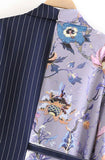 Valentina Floral Print Patchwork Blazer Coat
