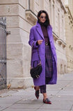 Diane Purple Women Suit Overcoat